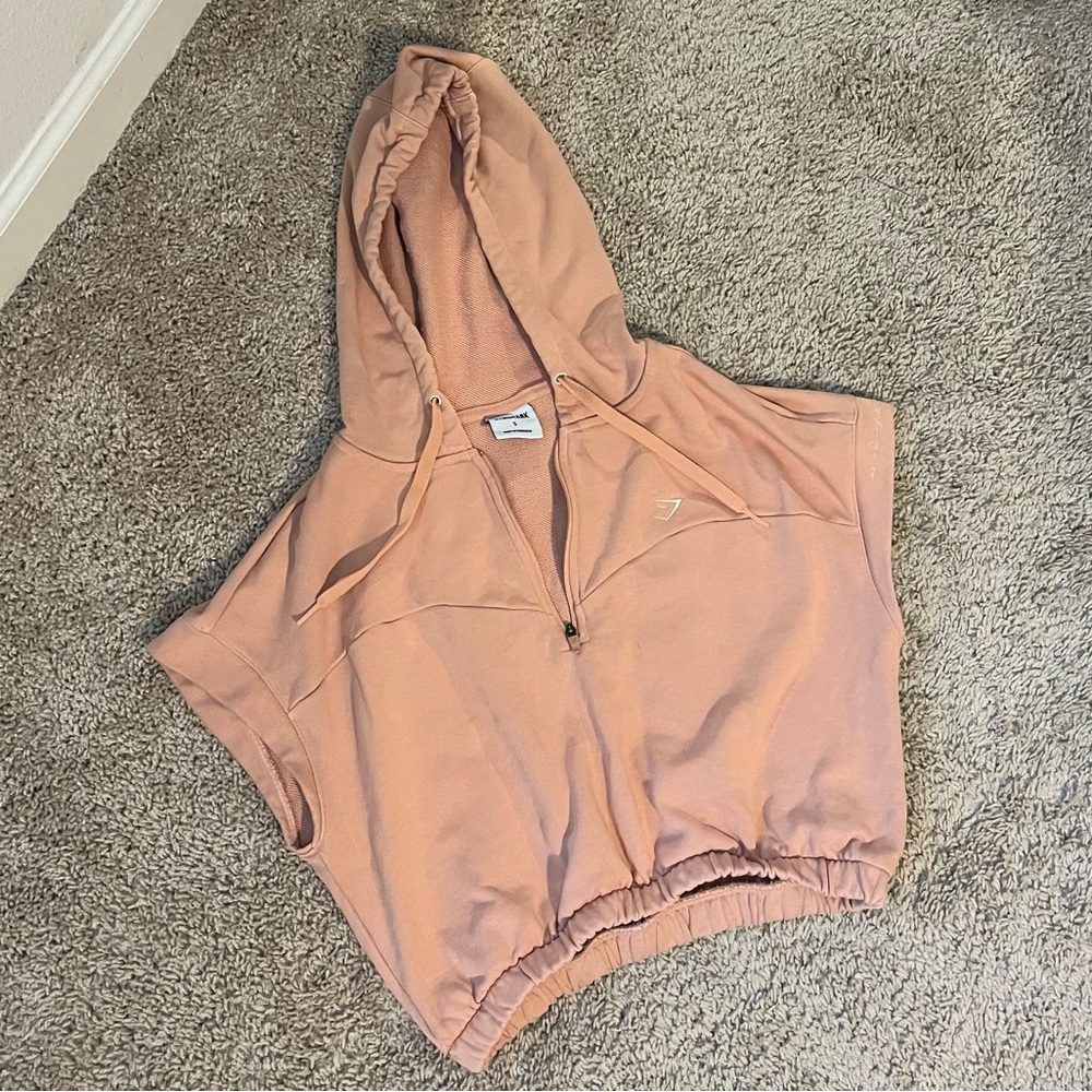 Gymshark Peach Crop Top Hoodie